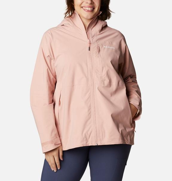 Columbia Omni-Tech Rain Jacket Pink For Women's NZ2839 New Zealand